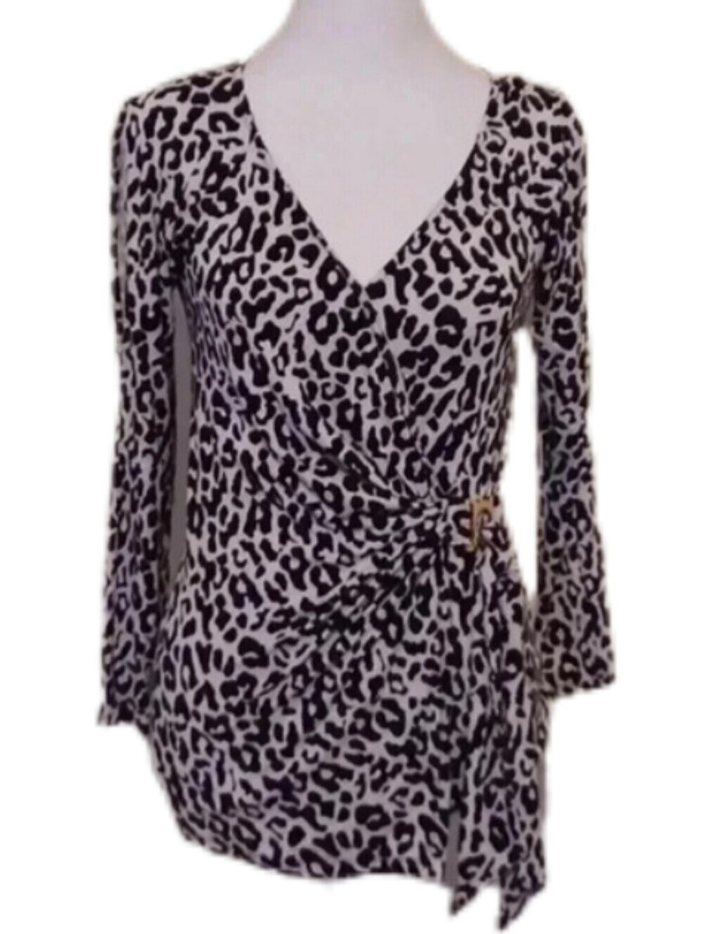 -- Cache Animal print cold sholder top Women's Size Small